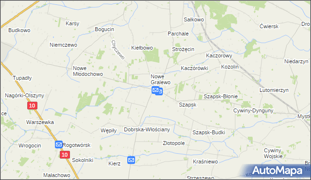 mapa Nowe Gralewo, Nowe Gralewo na mapie Targeo