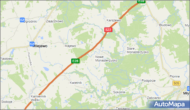 mapa Nowe Monasterzysko, Nowe Monasterzysko na mapie Targeo