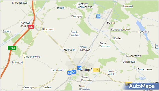 mapa Nowe Tarnowo, Nowe Tarnowo na mapie Targeo