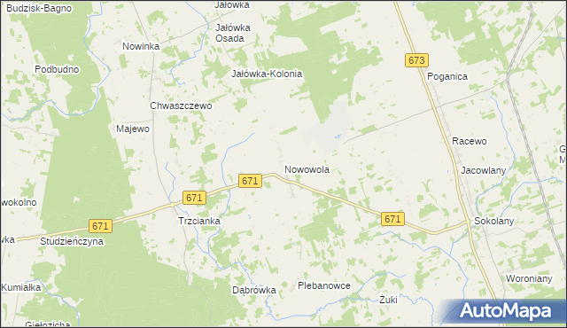 mapa Nowowola, Nowowola na mapie Targeo