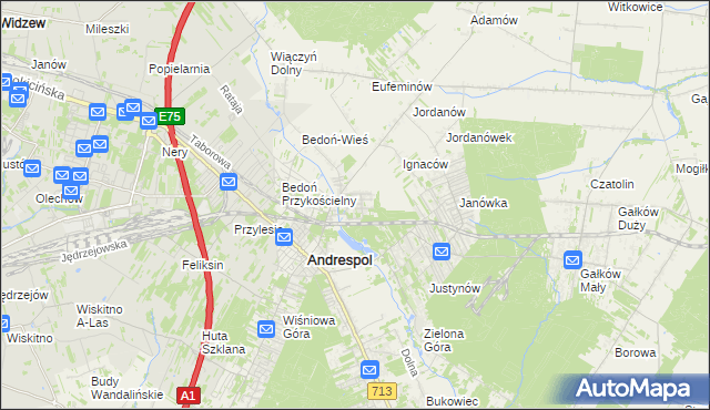 mapa Nowy Bedoń, Nowy Bedoń na mapie Targeo