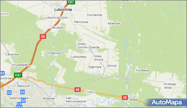 mapa Nowy Glinnik, Nowy Glinnik na mapie Targeo