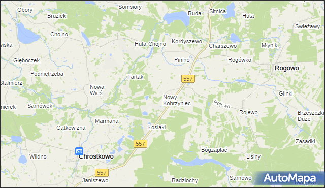 mapa Nowy Kobrzyniec, Nowy Kobrzyniec na mapie Targeo