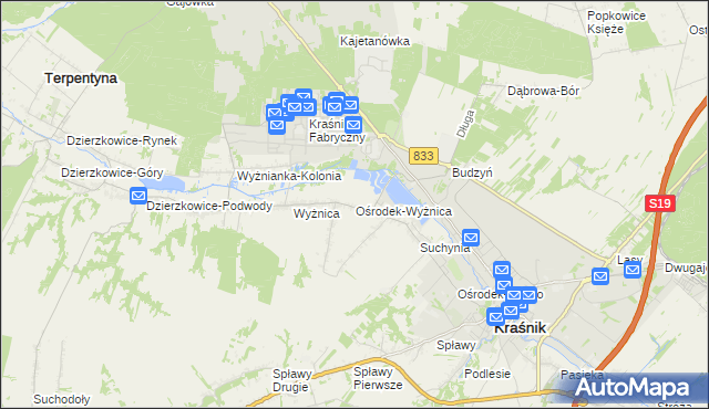 mapa Ośrodek-Wyżnica, Ośrodek-Wyżnica na mapie Targeo