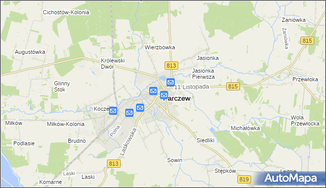 mapa Parczew, Parczew na mapie Targeo