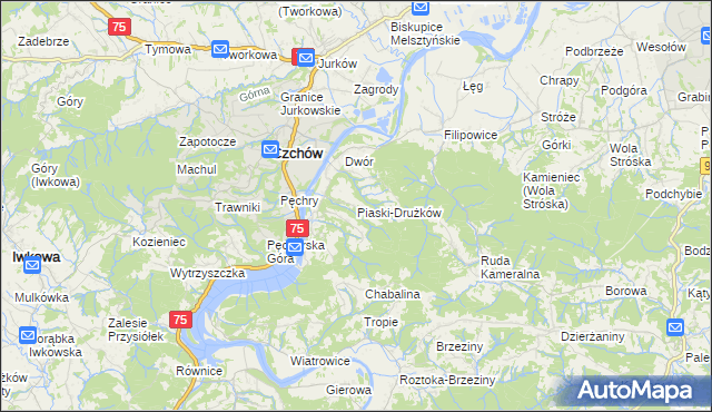 mapa Piaski-Drużków, Piaski-Drużków na mapie Targeo