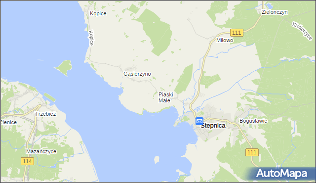 mapa Piaski Małe, Piaski Małe na mapie Targeo