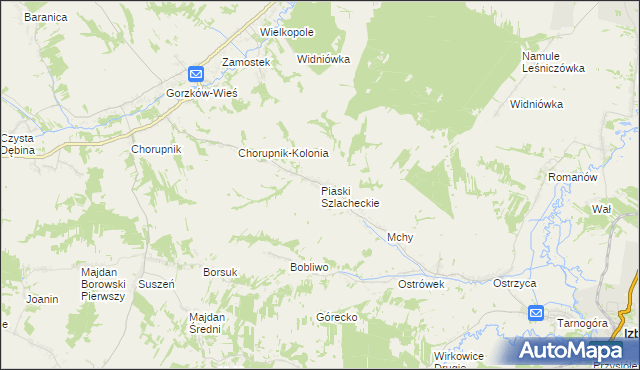 mapa Piaski Szlacheckie, Piaski Szlacheckie na mapie Targeo