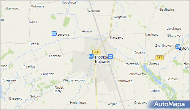 mapa Piotrków Kujawski, Piotrków Kujawski na mapie Targeo