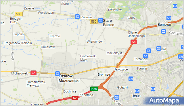 mapa Piotrkówek Duży, Piotrkówek Duży na mapie Targeo