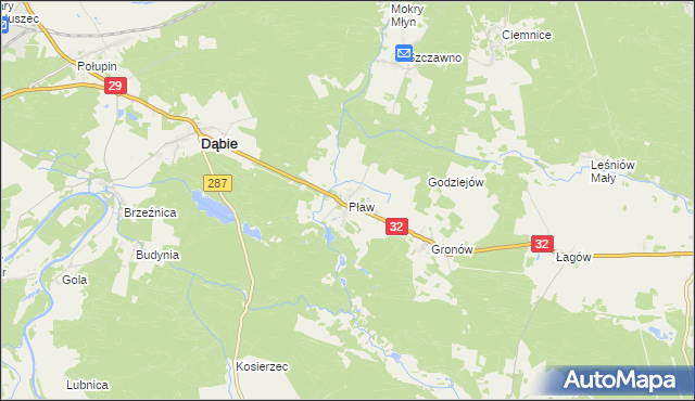 mapa Pław, Pław na mapie Targeo
