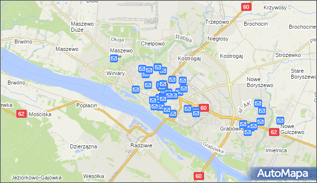 mapa Płock, Płock na mapie Targeo