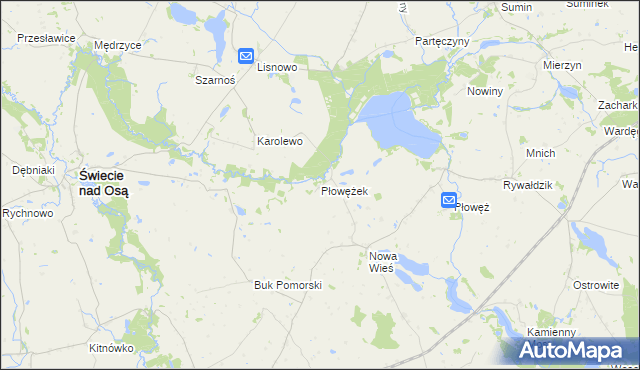 mapa Płowężek, Płowężek na mapie Targeo