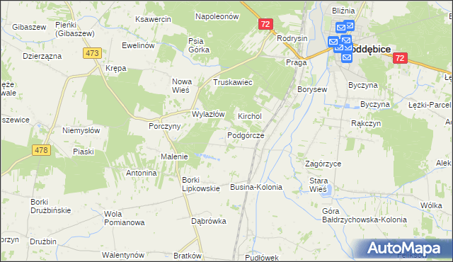 mapa Podgórcze, Podgórcze na mapie Targeo