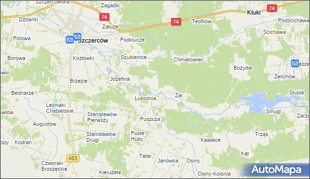 mapa Podżar, Podżar na mapie Targeo