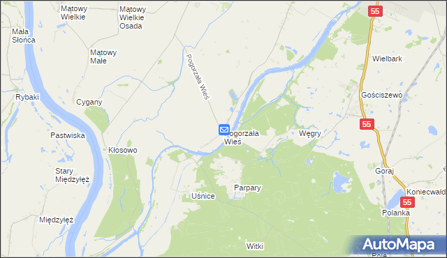 mapa Pogorzała Wieś, Pogorzała Wieś na mapie Targeo
