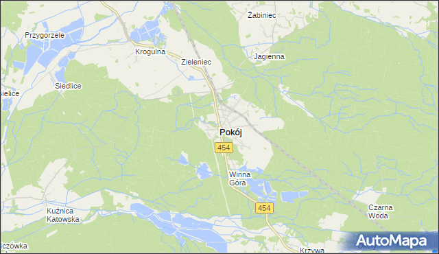 mapa Pokój powiat namysłowski, Pokój powiat namysłowski na mapie Targeo