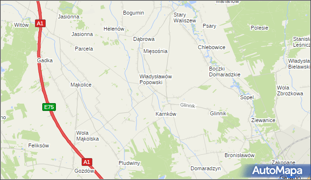 mapa Popów Głowieński, Popów Głowieński na mapie Targeo