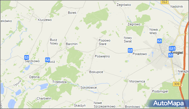 mapa Poświętno, Poświętno na mapie Targeo