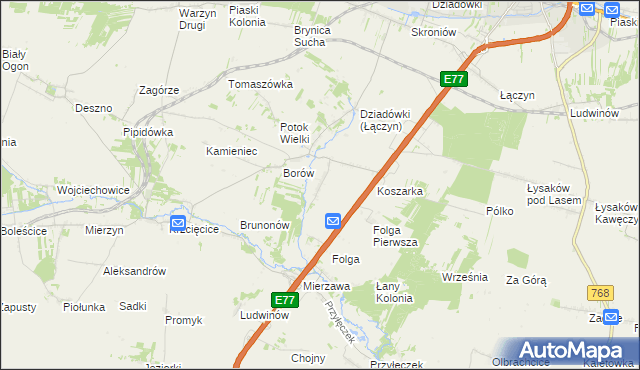 mapa Potok Mały, Potok Mały na mapie Targeo
