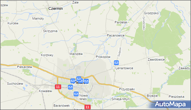 mapa Prokopów, Prokopów na mapie Targeo