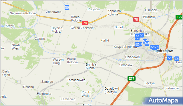 mapa Prząsław Mały, Prząsław Mały na mapie Targeo