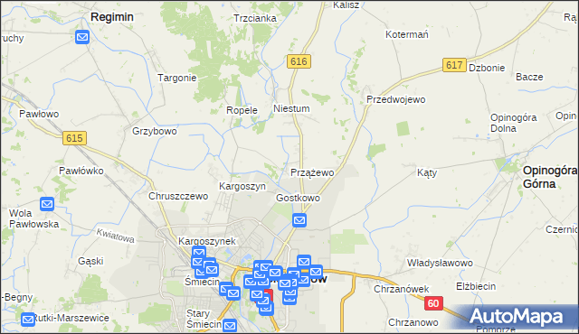 mapa Przążewo, Przążewo na mapie Targeo