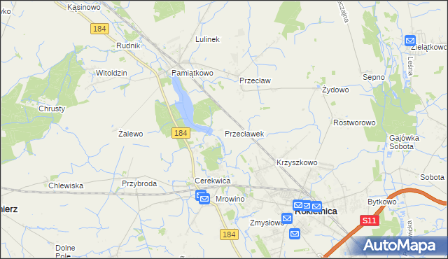 mapa Przecławek, Przecławek na mapie Targeo