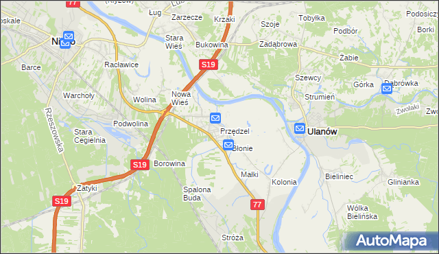 mapa Przędzel, Przędzel na mapie Targeo