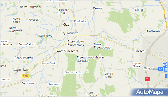 mapa Przewodowo-Majorat, Przewodowo-Majorat na mapie Targeo