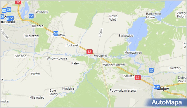 mapa Przygłów, Przygłów na mapie Targeo