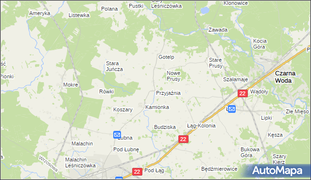 mapa Przyjaźnia, Przyjaźnia na mapie Targeo