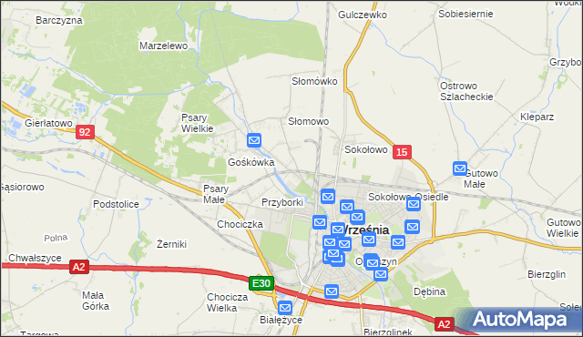 mapa Psary Polskie, Psary Polskie na mapie Targeo
