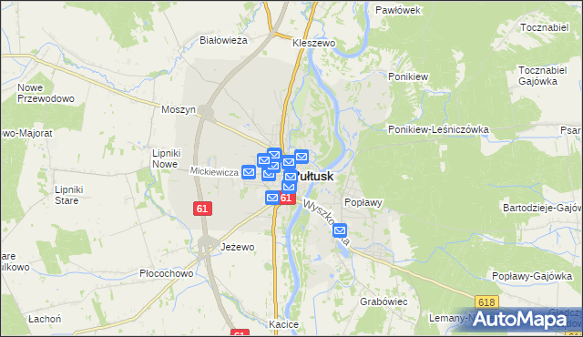 mapa Pułtusk, Pułtusk na mapie Targeo