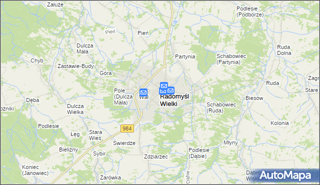 mapa Radomyśl Wielki, Radomyśl Wielki na mapie Targeo