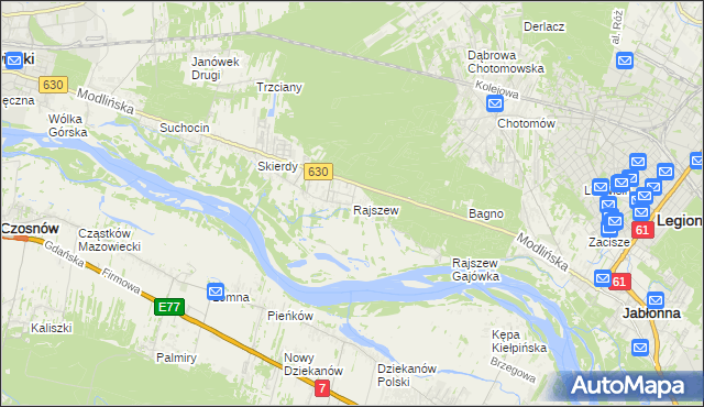 mapa Rajszew, Rajszew na mapie Targeo