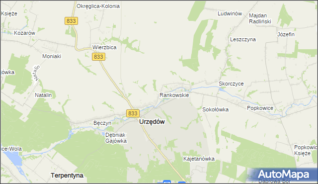 mapa Rankowskie, Rankowskie na mapie Targeo