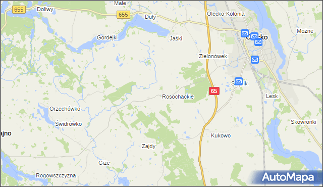 mapa Rosochackie, Rosochackie na mapie Targeo