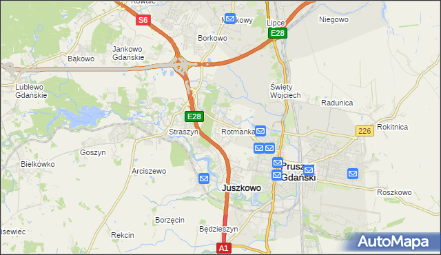 mapa Rotmanka, Rotmanka na mapie Targeo