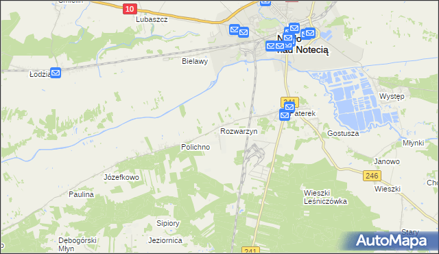 mapa Rozwarzyn, Rozwarzyn na mapie Targeo