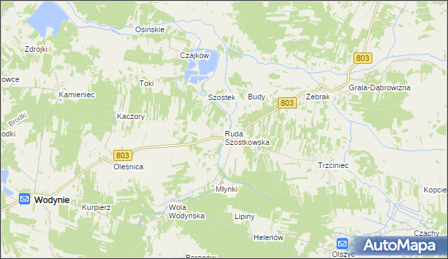 mapa Ruda Szostkowska, Ruda Szostkowska na mapie Targeo