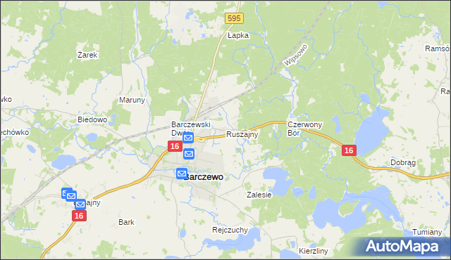mapa Ruszajny, Ruszajny na mapie Targeo