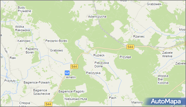 mapa Ruzieck, Ruzieck na mapie Targeo