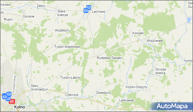 mapa Rydzewo-Świątki, Rydzewo-Świątki na mapie Targeo