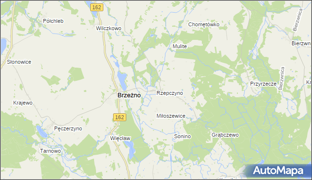 mapa Rzepczyno, Rzepczyno na mapie Targeo