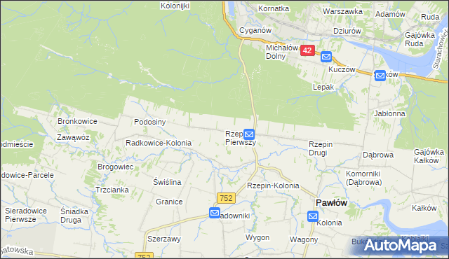 mapa Rzepin Pierwszy, Rzepin Pierwszy na mapie Targeo