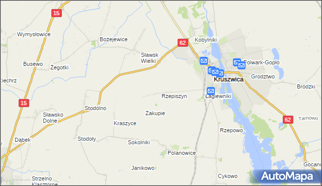 mapa Rzepiszyn, Rzepiszyn na mapie Targeo