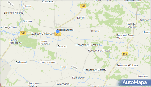 mapa Rzeszotary-Pszczele, Rzeszotary-Pszczele na mapie Targeo