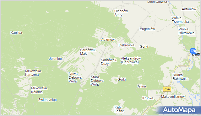 mapa Sarnówek Duży, Sarnówek Duży na mapie Targeo