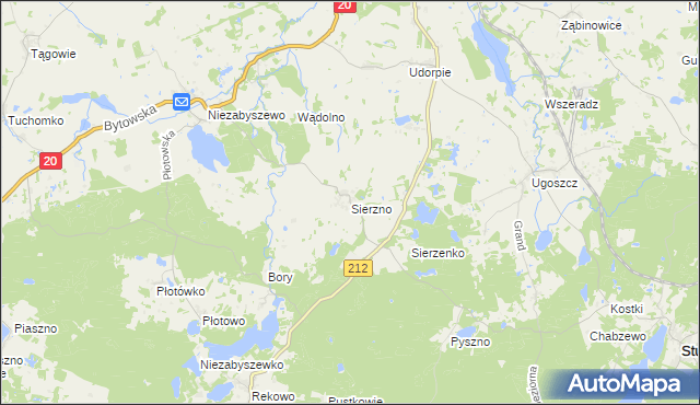 mapa Sierzno, Sierzno na mapie Targeo